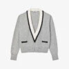 Sandro Alisson Contrast-neck Wool And Cashmere-blend Jumper