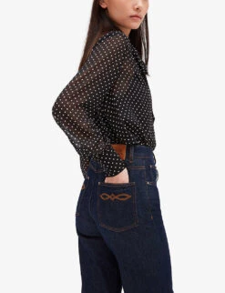 CLAUDIE PIERLOT Platon Wide-leg Mid-rise Jeans -Whistlkes Style R04103279 DENIMJEAN ALT03