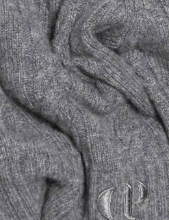CLAUDIE PIERLOT Mitan Cable-knit Wool And Cashmere-blend Cardigan -Whistlkes Style R04103313 NOIRGRIS ALT04