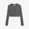 CLAUDIE PIERLOT Mitan Cable-knit Wool And Cashmere-blend Cardigan