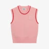CLAUDIE PIERLOT Majusculi Braided-trim Knitted Vest Top