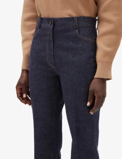 CLAUDIE PIERLOT Paolocourt High-rise Stretch-denim Trousers -Whistlkes Style R04104793 DENIMJEAN ALT04