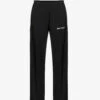 Palm Angels Contrast-trim Brand-print Woven Jogging Bottoms 2 Palm Angels Contrast-trim Brand-print Woven Jogging Bottoms -Whistlkes Style R04107199 BLACKWHIT M