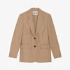 CLAUDIE PIERLOT Vitalia Single-breasted Notched-lapel Stretch-woven Blazer