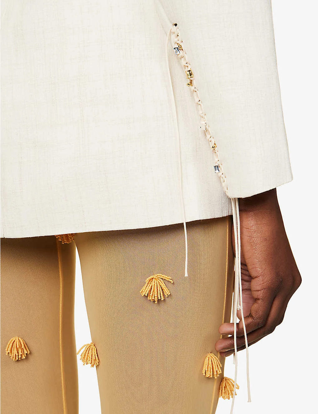Jacquemus La Veste Tibau Beaded-trim Linen-blend Blazer 8 Jacquemus La Veste Tibau Beaded-trim Linen-blend Blazer - Image 6