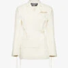 Jacquemus La Veste Tibau Beaded-trim Linen-blend Blazer -Whistlkes Style R04107844 OFFWHITE M