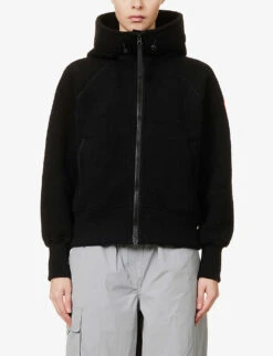 Canada Goose Chilliwack Recycled Wool-blend Bomber Jacket -Whistlkes Style R04107956 BLACK ALT02