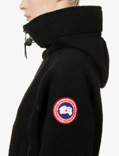 Canada Goose Chilliwack Recycled Wool-blend Bomber Jacket -Whistlkes Style R04107956 BLACK ALT04