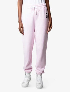 Zadig & Voltaire Logo-print Cotton-jersey Jogging Bottoms -Whistlkes Style R04109044 ROSECHINE ALT02