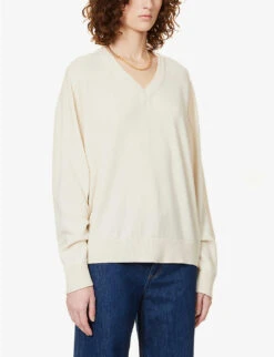 Gregory Purl-knit Cashmere Jumper -Whistlkes Style R04109119 OFFWHITE ALT02