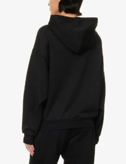 Accolade Kangaroo-pocket Cotton-blend Hoody -Whistlkes Style R04111671 BLACK ALT03