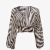 Reiss Farley Zebra-print Woven Blouse