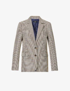 ME AND EM Tomboy Checked Recycled Polyester-blend Blazer