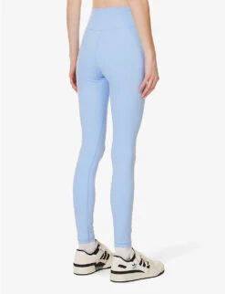 High-rise Text-print Stretch-woven Leggings -Whistlkes Style R04122873 HYDRANGEA ALT03