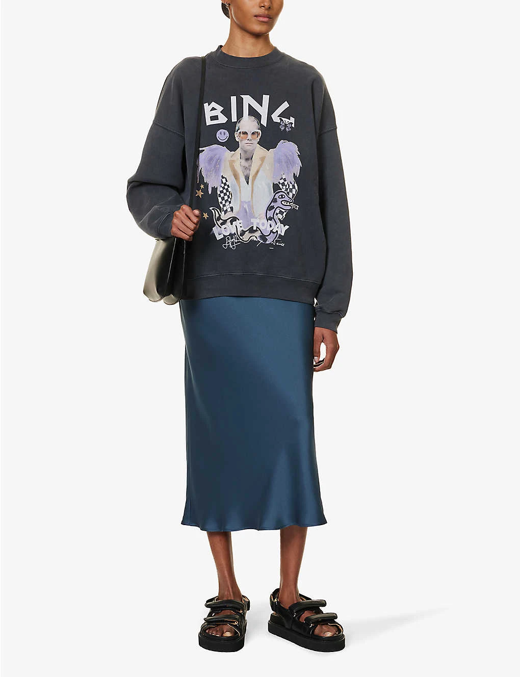 ANINE BING X Terry O'Neill Harvey Graphic-print Cotton Sweatshirt 4 ANINE BING X Terry O'Neill Harvey Graphic-print Cotton Sweatshirt - Image 2
