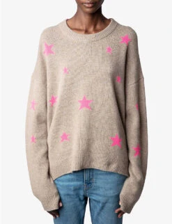 Zadig & Voltaire Markus Star-motif Cashmere Jumper -Whistlkes Style R04126795 FICELLE ALT02