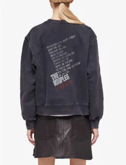 THE KOOPLES Tiger-print Crew-neck Cotton Jumper -Whistlkes Style R04127683 BLA55 ALT03