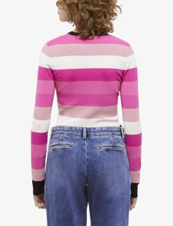 THE KOOPLES Low-rise Wide-leg Denim Jeans -Whistlkes Style R04129065 BLUE6 ALT03