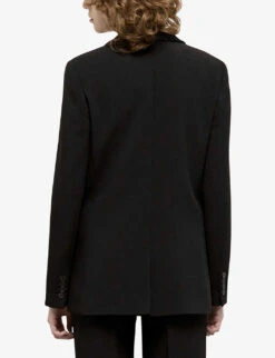 THE KOOPLES Straight-fit Stretch-crepe Blazer -Whistlkes Style R04135867 BLA01 ALT03