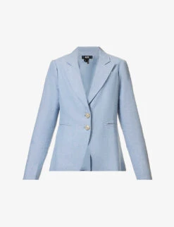 Paige Chelsee Single-breasted Linen-cotton Blend Blazer