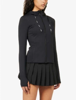 P.E NATION Agility Test High-neck Stretch-recycled Polyester Jacket -Whistlkes Style R04137937 BLACK ALT02