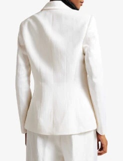 Ted Baker Astaa Double-breasted Woven Blazer -Whistlkes Style R04141711 CREAM ALT03