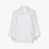 Balloon-sleeve Oversized-fit Woven Shirt