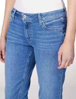 Paige Brigitte Raw-hem Slim-leg Mid-rise Stretch-denim Jeans -Whistlkes Style R04144127 REFLECTION ALT04