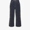 Kenzo Polka-dot Wide-leg Denim Trousers