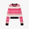 THE KOOPLES Striped Slim-fit Stretch-knit Jumper -Whistlkes Style R04146002 PIN33 M