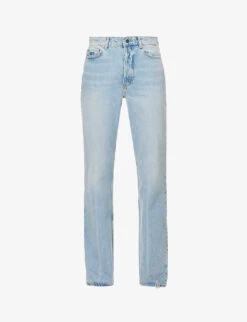 ANINE BING Olsen Straight-leg High-rise Organic-denim Jeans