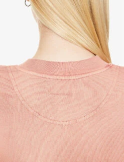 ANINE BING Jaci Logo-print Organic Cotton Sweatshirt -Whistlkes Style R04146366 WASHEDFADEDTERRACOTTA ALT04