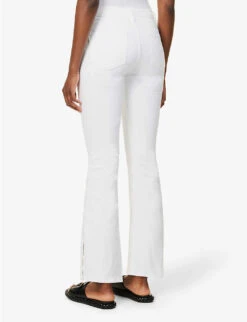 FRAME Le Crop Mini Flare Flared-leg Mid-rise Jeans -Whistlkes Style R04146383 BLANC ALT03