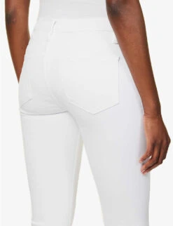 FRAME Le Crop Mini Flare Flared-leg Mid-rise Jeans -Whistlkes Style R04146383 BLANC ALT04