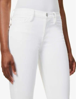 FRAME Le Crop Mini Flare Flared-leg Mid-rise Jeans -Whistlkes Style R04146383 BLANC ALT05