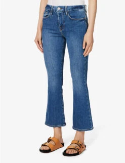 FRAME Le Crop Mini Boot Bootcut Mid-rise Stretch-denim Jeans -Whistlkes Style R04146391 SAMSON ALT02