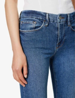 FRAME Le Crop Mini Boot Bootcut Mid-rise Stretch-denim Jeans -Whistlkes Style R04146391 SAMSON ALT04