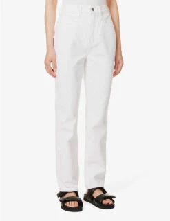 FRAME Le High ‘N’ Tight Wide-leg High-rise Jeans -Whistlkes Style R04146397 RUMPLEDBLANC ALT02