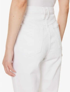 FRAME Le High ‘N’ Tight Wide-leg High-rise Jeans -Whistlkes Style R04146397 RUMPLEDBLANC ALT05
