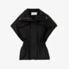 Elasticated-waist Sleeveless Cotton Jacket