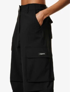 Coperni Straight-leg Mid-rise Wool-blend Trousers -Whistlkes Style R04147538 BLACKBLACK ALT04