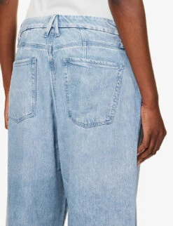 GOOD AMERICAN Good ‘90s Weightless Straight-leg Mid-rise Lyocell-blend Jeans -Whistlkes Style R04147920 INDIGO396 ALT06