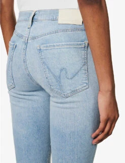 CITIZENS OF HUMANITY Isola Faded Flared Mid-rise Stretch-denim Jeans -Whistlkes Style R04148280 LYRICLTINDIGO ALT05