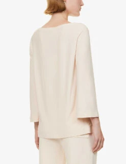 Max Mara Pampas Relaxed-fit Stretch-woven Top 10 Max Mara Pampas Relaxed-fit Stretch-woven Top -Whistlkes Style R04149121 IVORY ALT03