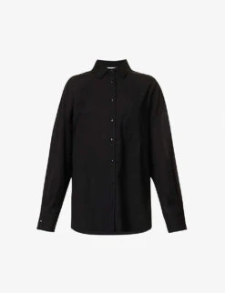 Emery Relaxed-fit Cotton And Linen-blend Shirt -Whistlkes Style R04149652 BLACK M