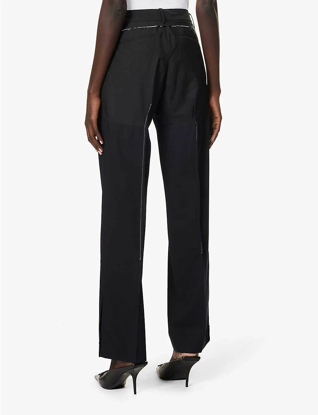 Deconstructed Straight-leg Mid-rise Upcycled Trousers 6 Deconstructed Straight-leg Mid-rise Upcycled Trousers - Image 4