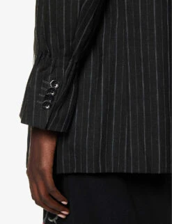 Single-breasted Contrast-panel Upcycled Blazer -Whistlkes Style R04149762 ASSORTBLACKNAVY ALT06