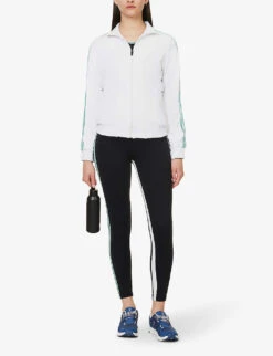 Fox Techflex Striped-trim Stretch-recycled Polyester Jacket -Whistlkes Style R04150048 WHITETEALWHITETEAL ALT01