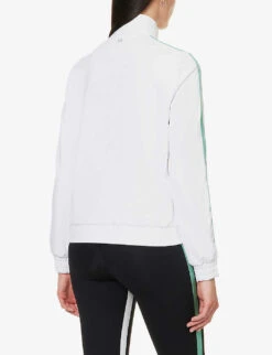 Fox Techflex Striped-trim Stretch-recycled Polyester Jacket -Whistlkes Style R04150048 WHITETEALWHITETEAL ALT03