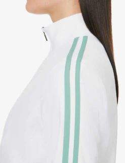 Fox Techflex Striped-trim Stretch-recycled Polyester Jacket -Whistlkes Style R04150048 WHITETEALWHITETEAL ALT04